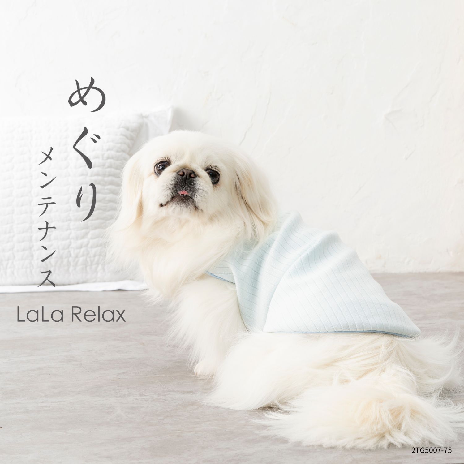 LaLaRelax リブニット サックス 2TG5007-75